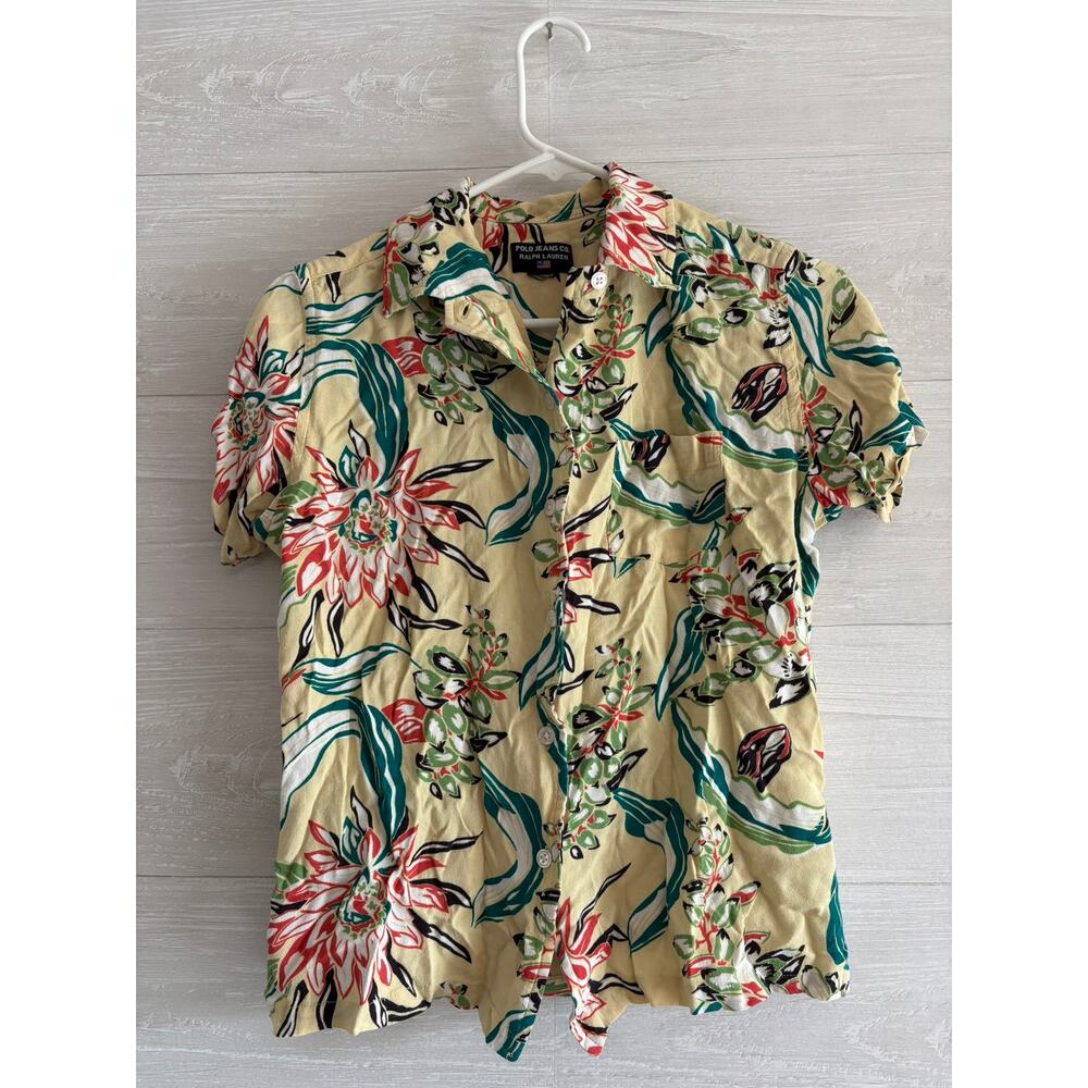 Vintage Polo Ralph Lauren Caldwell Hawaiian Button Up Shirt Adult S